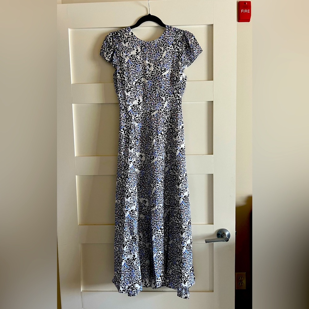 New with tags, Reiss blue floral dress. Never worn, size 4.